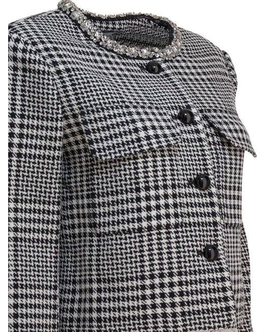 Self-Portrait Black Wool Jacket