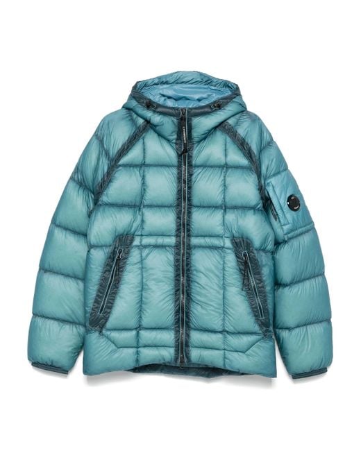 Company Men's Blue Shell Hooded Down Jacket