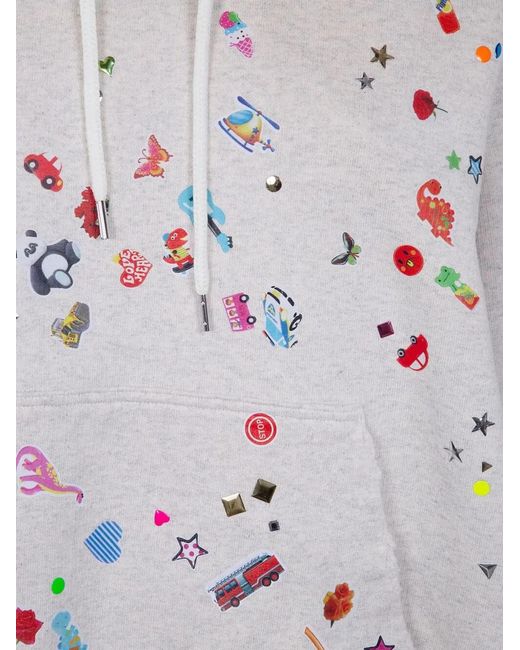 Maison Mihara Yasuhiro Gray "Kids Sticker" Hoodie