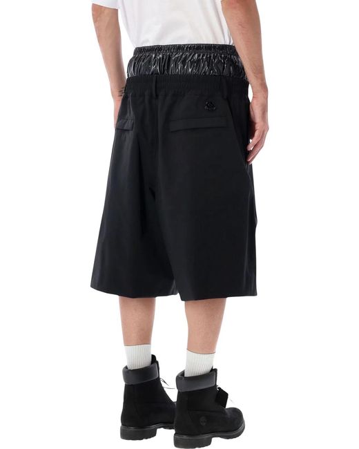Moncler Genius Black Moncler X A$Ap Rocky Logo Print Technical Shorts for men