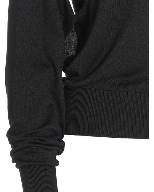 Ramael Black Cut Out Insert Top Sweater