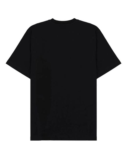 MSGM Black T-Shirt Con Logo for men