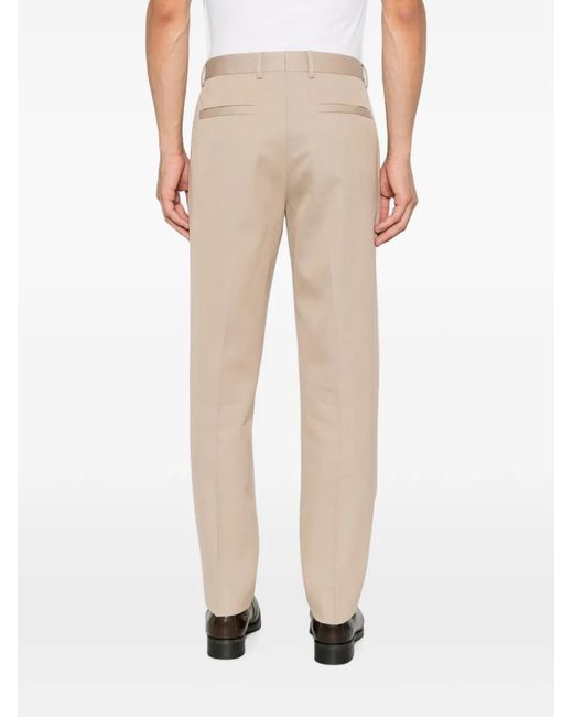 Zegna White Cotton And Wool Trousers for men