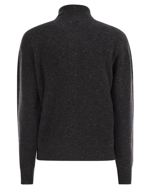Peserico Black Cardigan With Buttons