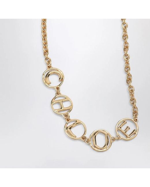 Chloé Metallic Script Vintage Choker