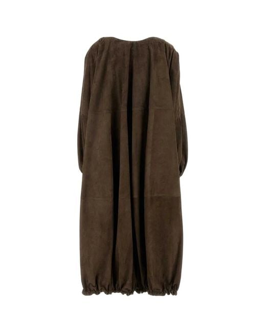 Ferragamo Brown Cappa Suede Elastico Lunga
