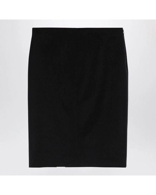 Givenchy Black Wool Skirt