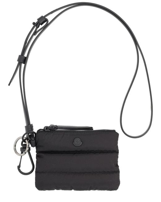 Moncler Gray Caradoc Mini Card Holder With Leather Inserts for men