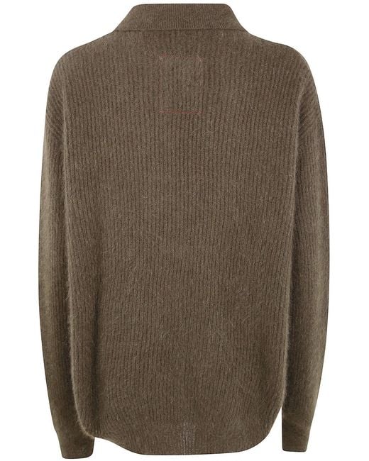 Uma Wang Brown "Polo" Polo Shirt
