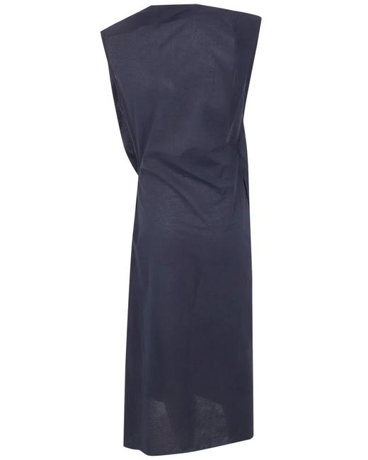 Jacquemus Blue "La Robe Drap" Midi Dress