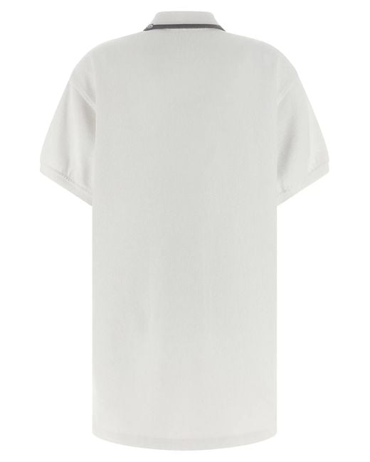 T By Alexander Wang White Intarsia Collar Dress
