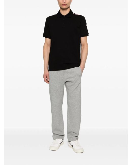 Moncler Black Ss Polo for men