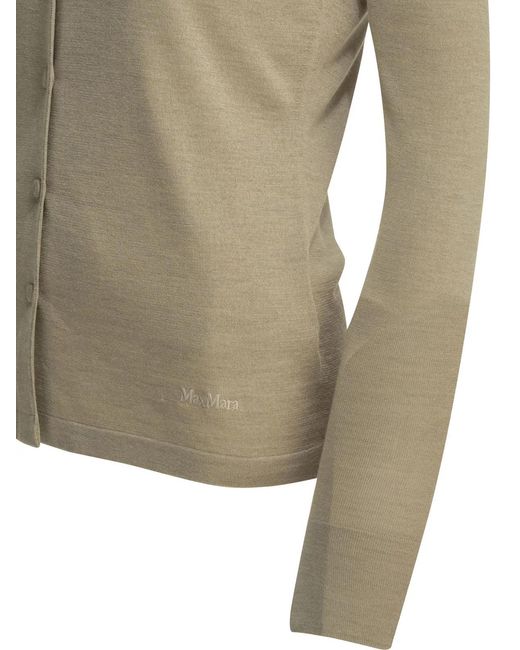 Max Mara Green Silk Cashmere Cardigan