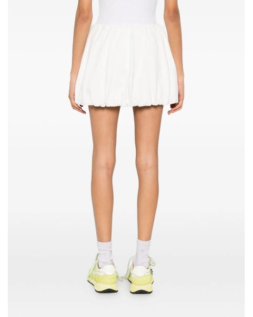 DUNST White Cotton Mini Skirt