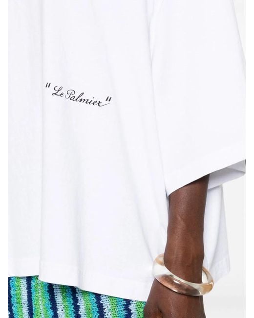 Jacquemus White Le Palmier Cotton T-Shirt