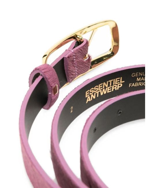 Essentiel Antwerp Pink "Klub" Leather Thin Belt