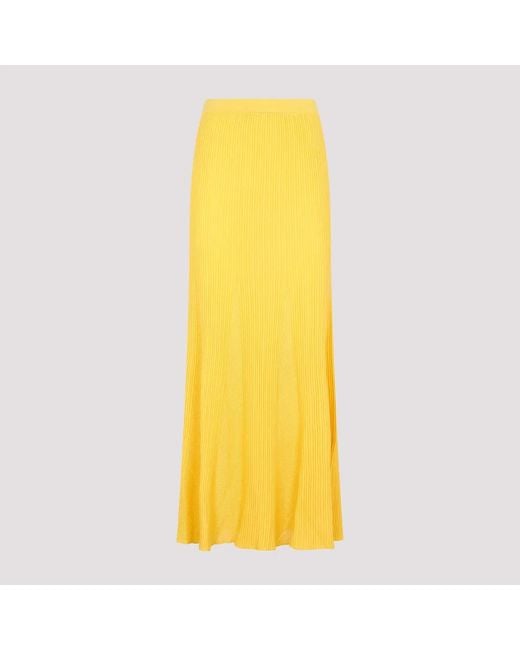 Gabriela Hearst Yellow Wool Eula Skirt