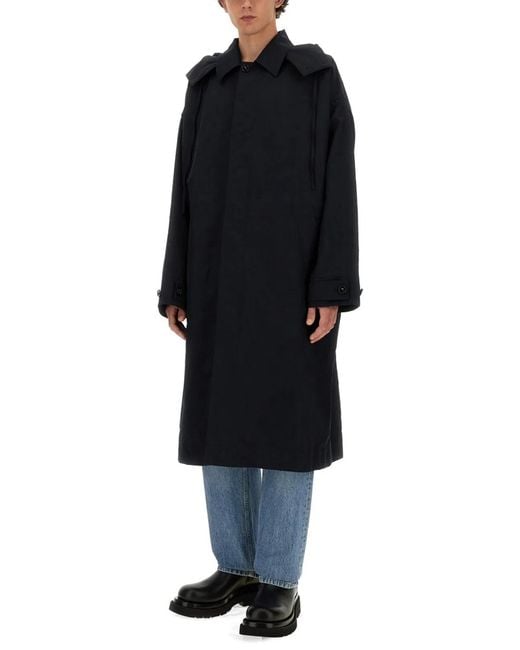 Bottega Veneta Black Nylon-Blend Trench Coat for men