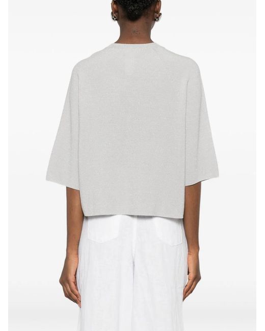 Fabiana Filippi White Cotton Blend-T-Shirt
