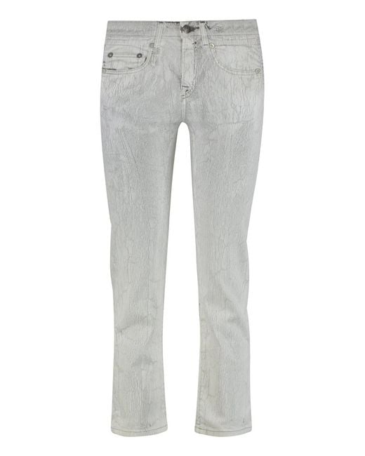 R13 Gray Straight Leg Jeans