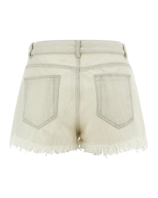 Rick Owens Natural 'Bias Cutoffs' Shorts