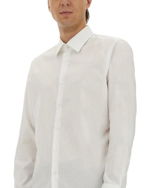 Boss White Poplin Shirt for men
