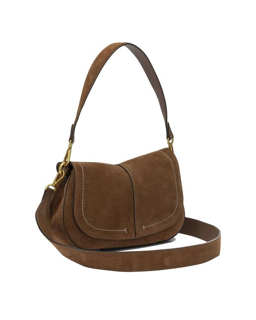 Gianni Chiarini Brown Cow Leather Polyester Polyurethane Cotton Shoulder Bags