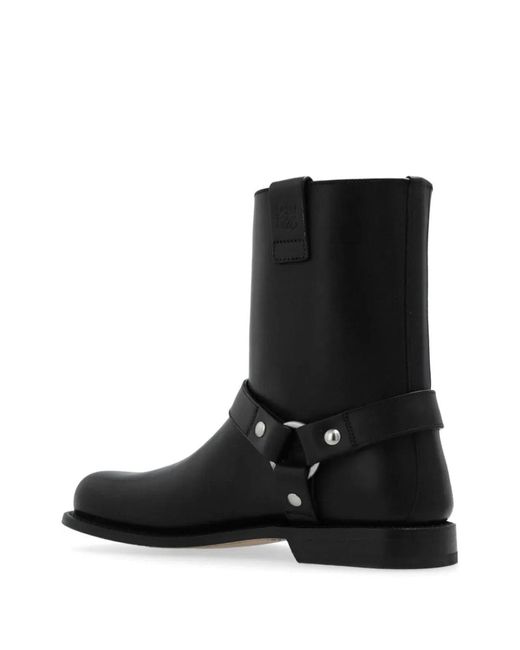 Loewe Black Campo Biker Boots