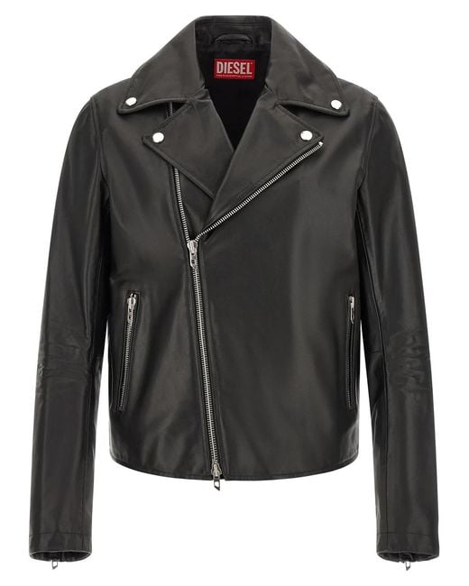DIESEL Black 'L-Eo-Wrd' Jacket for men