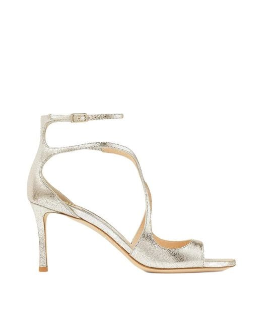 Jimmy Choo Metallic Azia Leather Sandals