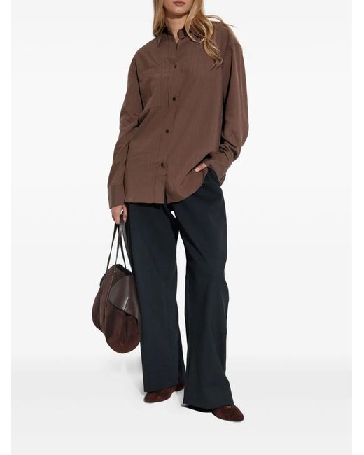 Studio Nicholson Blue "Doring" Belted Round Leg Pant