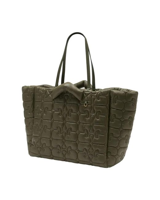 Ganni Green Re-Tech Tote Bag