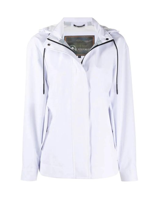 Moose Knuckles White Canter Logo Jacket