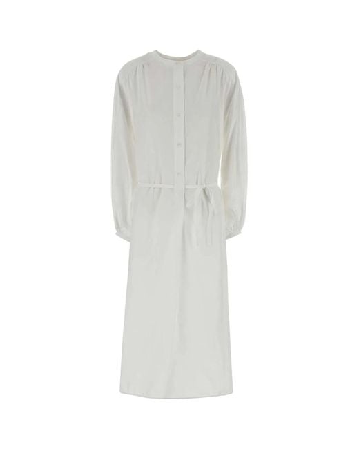 Loulou de Saison White Vitti Loose-Fit Blouse Dress