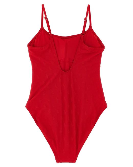 Polo Ralph Lauren Red 'Kennedy' One-Piece Swimsuit
