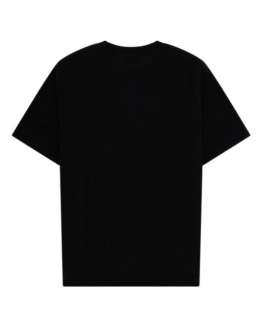 Maison Kitsuné Black Maison Kitsuné T-Shirt Con Logo for men