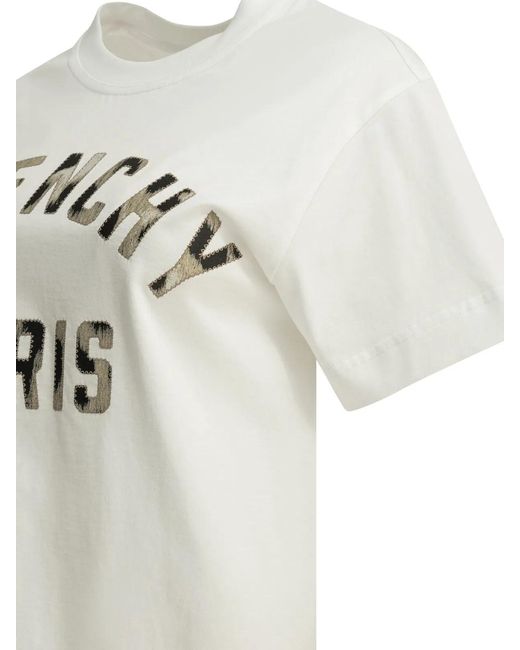 Givenchy White Paris" Crew-Neck T-Shirt
