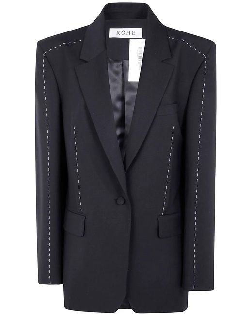 Rohe Blue Contrast Detail Blazer