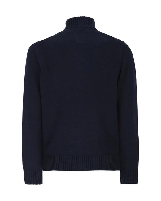 Polo Ralph Lauren Blue Cotton Jumper With Zip Fastening for men