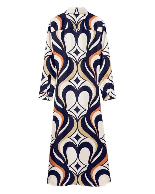 LaDoubleJ Blue Geometric Pattern Dress