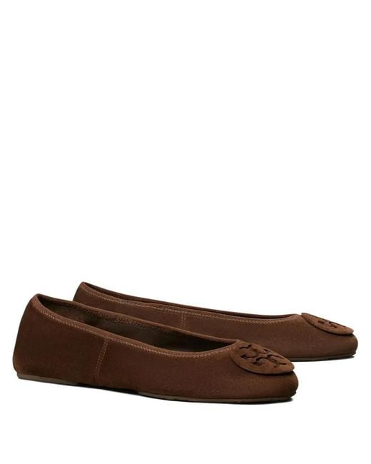 Tory Burch Brown Minnie Travel Ballerias