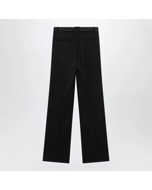 The Attico Black Virgin Wool Tuxedo Trousers