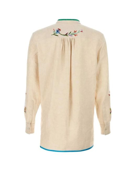 Valentino Garavani Natural Ivory Linen Shirt for men