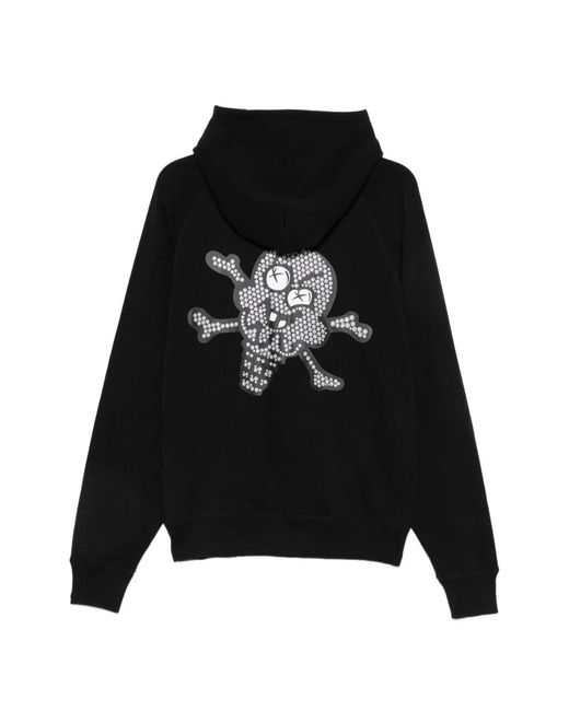 BBCICECREAM Black Logo Cotton Hoodie for men