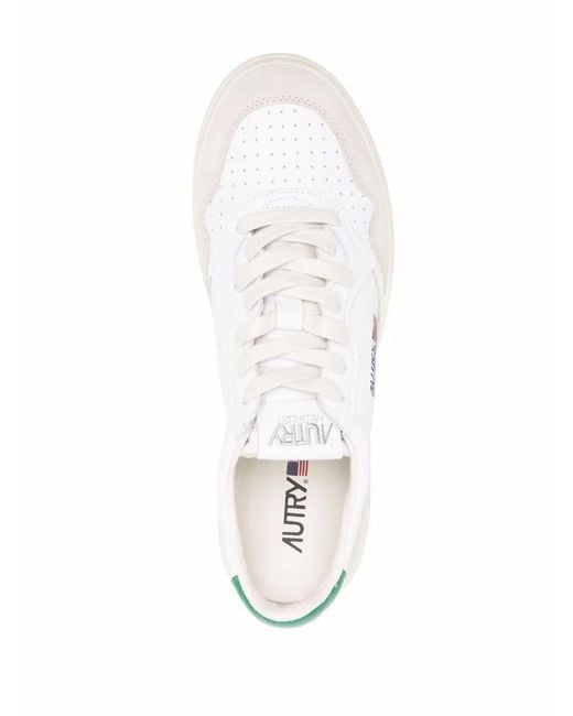 Autry White Medalist Low Leat/Suede Wht/Ama for men