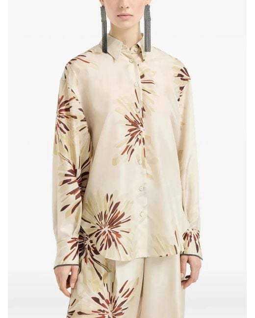 Brunello Cucinelli Natural C004 Silk Shirt