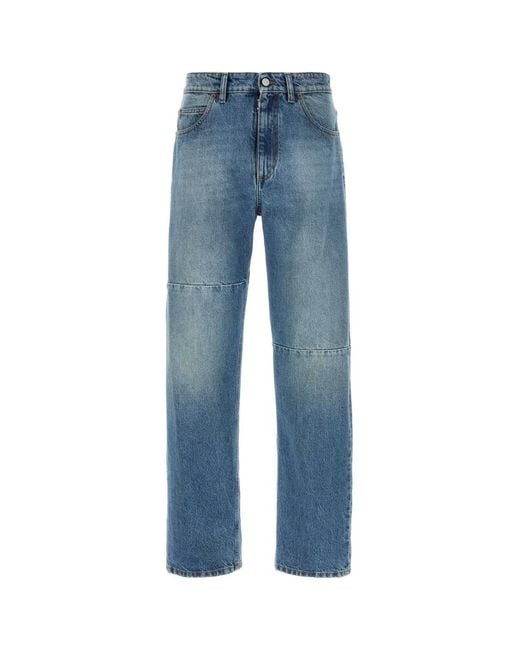 MM6 by Maison Margiela Blue Pants 5 Pockets for men