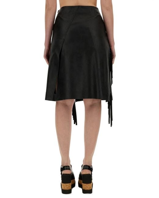 Stella McCartney Black Fringed Skirt