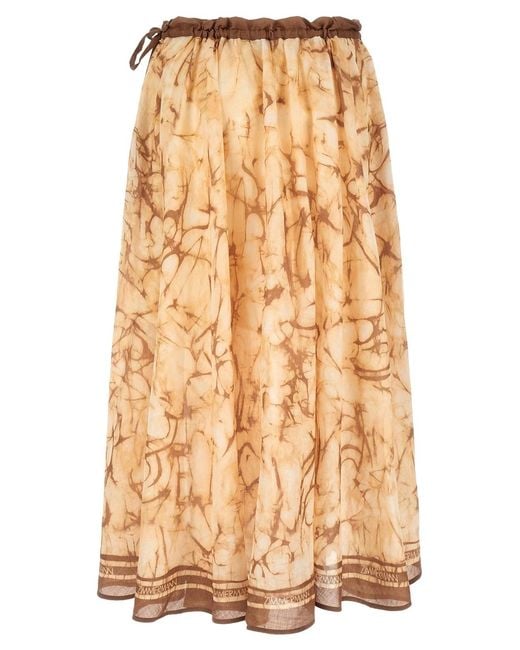 Zimmermann Natural 'Indra' Skirt