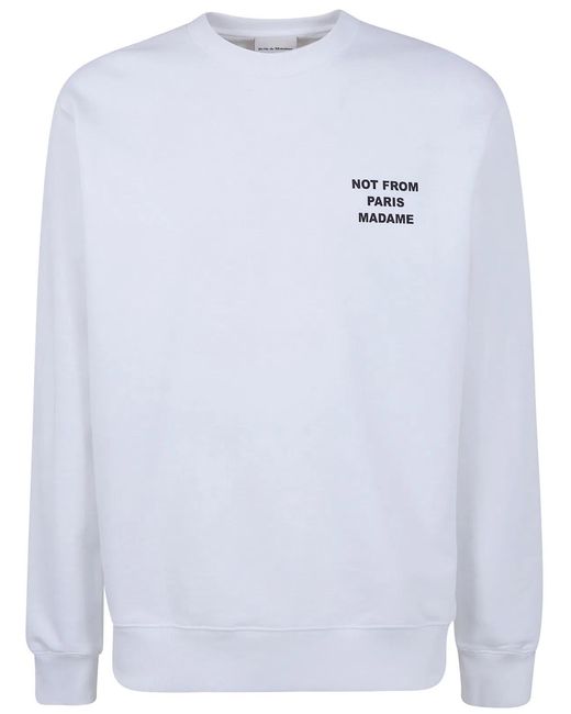Drole de Monsieur White "Le Sweatshirt Slogan" Sweatshirt for men